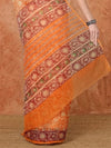 Indiehaat | Kota Doria Hand Block Print Multicolor Saree