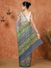 Indiehaat | Kota Doria Hand Block Print Multicolor Saree