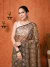 Indiehaat | Kota Doria Hand Block Print Multicolor Saree