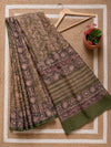 Indiehaat | Kota Doria Hand Block Print Multicolor Saree