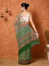Indiehaat | Kota Doria Hand Block Print Multicolor Saree