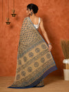 Indiehaat | Kota Doria Hand Block Print Multicolor Saree