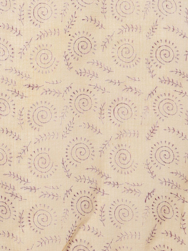 Indiehaat | Kota Doria Hand Block Print Multicolor Saree