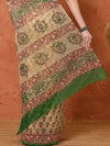 Indiehaat | Kota Doria Hand Block Print Multicolor Saree