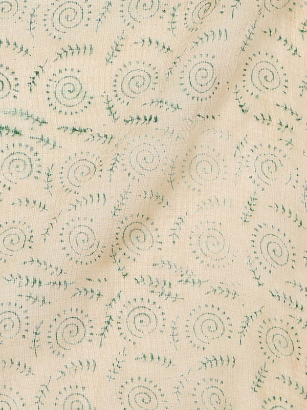 Indiehaat | Kota Doria Hand Block Print Multicolor Saree