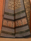 Indiehaat | Kota Doria Hand Block Print Multicolor Saree
