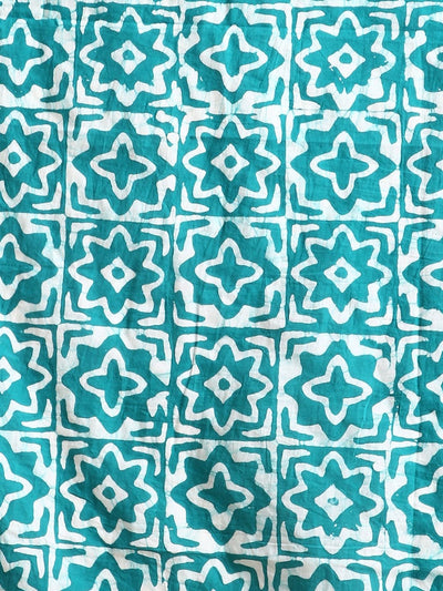 Indiehaat | Pure Mul Cotton Hand Wax Batik Suit Blue