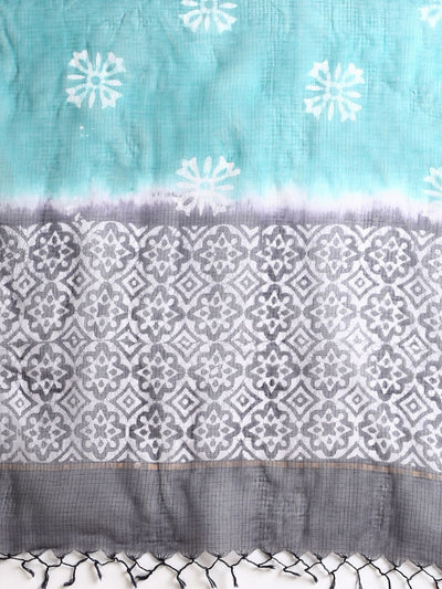 Indiehaat | Kota Doria Hand Wax Batik Suit Blue