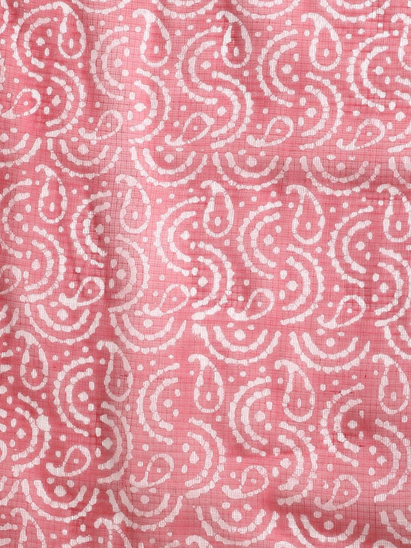 Indiehaat | Kota Doria Hand Wax Batik Suit Pink