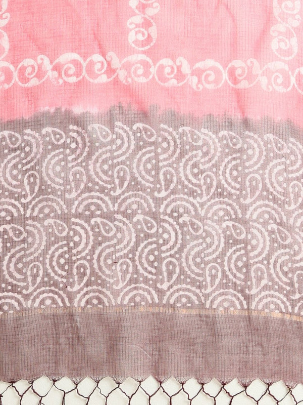 Indiehaat | Kota Doria Hand Wax Batik Suit Brown