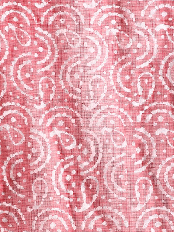 Indiehaat | Kota Doria Hand Wax Batik Suit Red