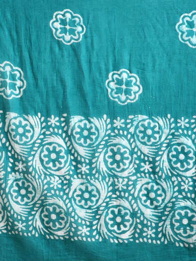 Indiehaat | Pure Mul Cotton Hand Wax Batik Suit Blue