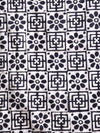 Indiehaat | Pure Mul Cotton Hand Wax Batik Suit White & Black