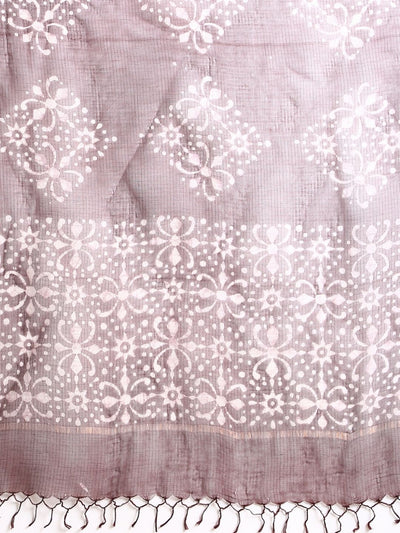 Indiehaat | Kota Doria Hand Wax Batik Suit Maroon