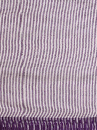 Indiehaat | Kora Silk Handloom Embroidered Saree White