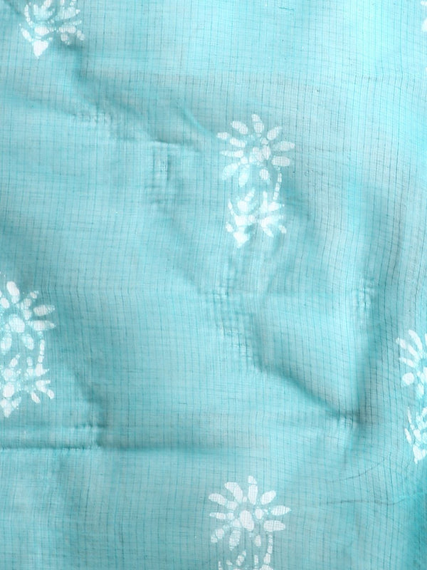 Indiehaat | Kota Doria Hand Wax Batik Suit Blue