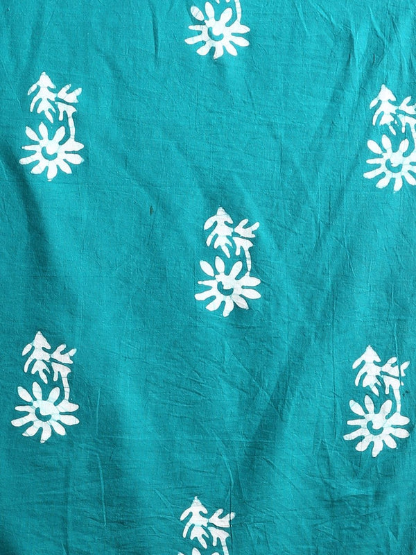 Indiehaat | Kota Doria Hand Wax Batik Suit Blue