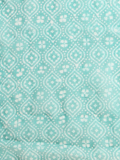Indiehaat | Kota Doria Hand Wax Batik Suit Green