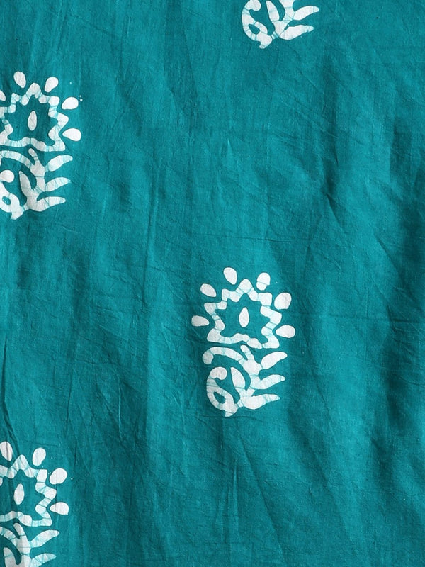 Indiehaat | Kota Doria Hand Wax Batik Suit Green