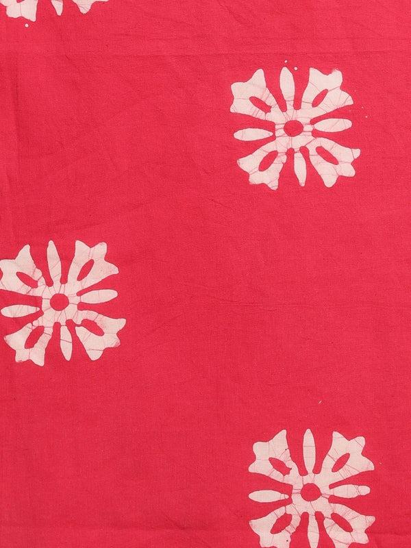 Indiehaat | Kota Doria Hand Wax Batik Suit Pink