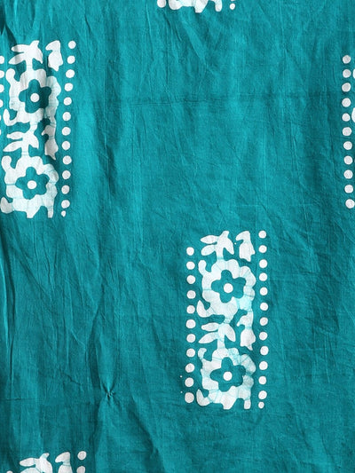 Indiehaat | Kota Doria Hand Wax Batik Suit Blue