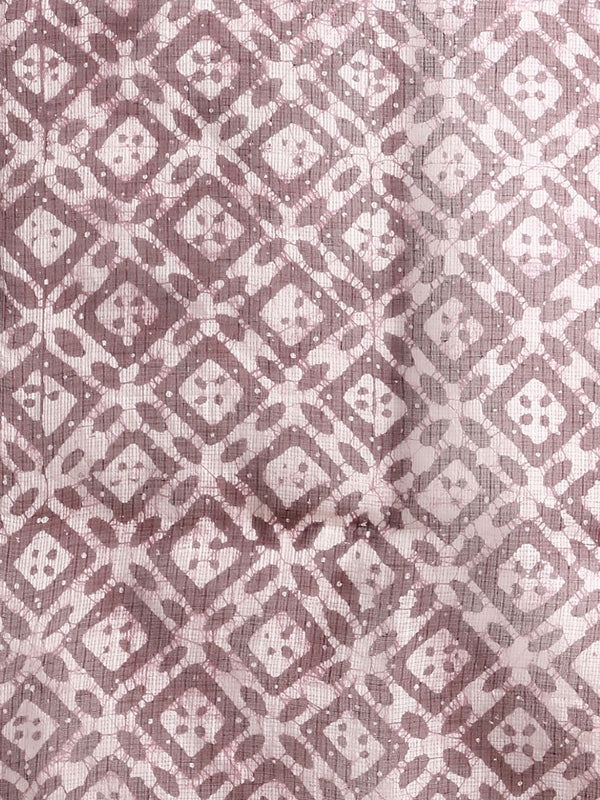 Indiehaat | Kota Doria Hand Wax Batik Suit Maroon