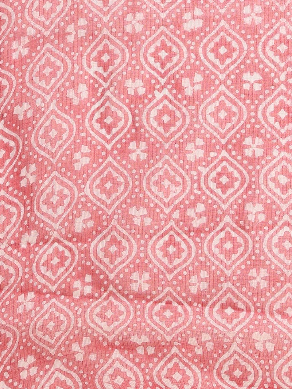 Indiehaat | Kota Doria Hand Wax Batik Suit Red