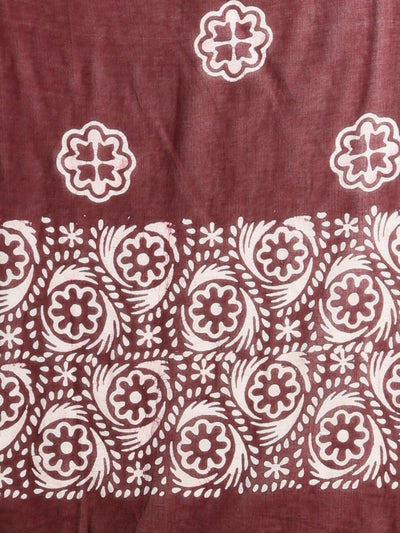 Indiehaat | Pure Mul Cotton Hand Wax Batik Suit Brown