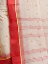 Indiehaat | Pure Cotton Jamdani Saree White