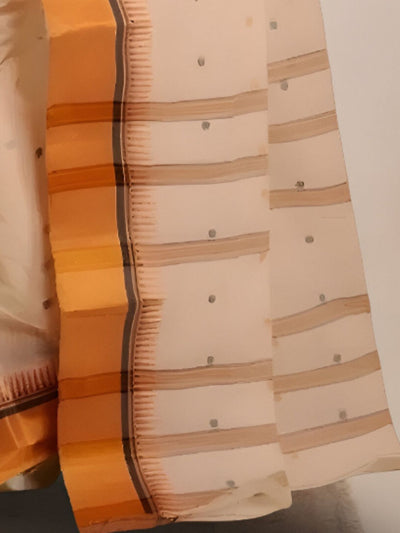 Indiehaat | Pure Cotton Jamdani Saree White