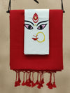 Indiehaat | Pure Khadi Cotton Handloom Saree Red