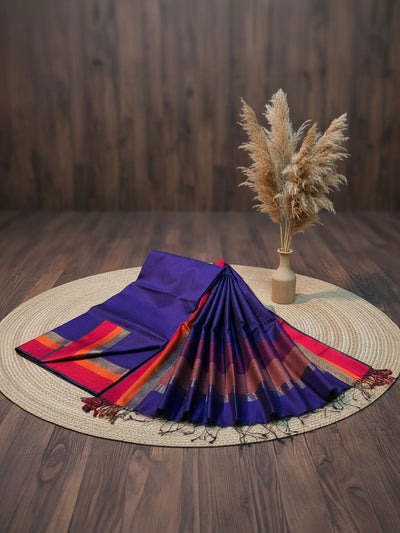 Zari Sutra Maheshwari Silk White Suit