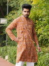 Indiehaat | Pure Cotton Block Print Kurta Pyjama Yellow