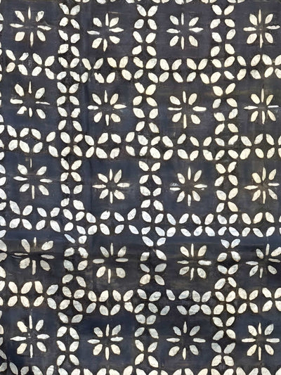 Indiehaat | Pure Chandei Silk Applique Saree Black