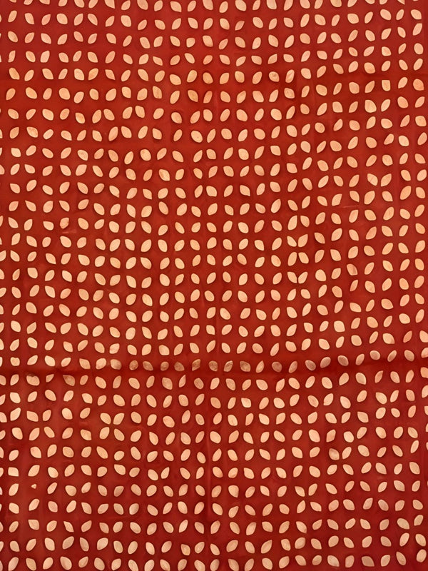 Indiehaat | Pure Chandei Silk Applique Saree Red