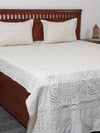 Indiehaat | Applique Double Bedsheet White