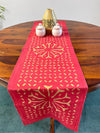 Indiehaat | Applique Cotton Table Runner & Mat Set Pink