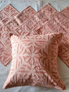 Indiehaat | Pure Cotton Applique Cushion Cover Peach
