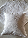 Indiehaat | Pure Cotton Applique Cushion Cover White