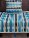 Indiehaat | Cotton Sofa Throw & Cushion Cover Blue