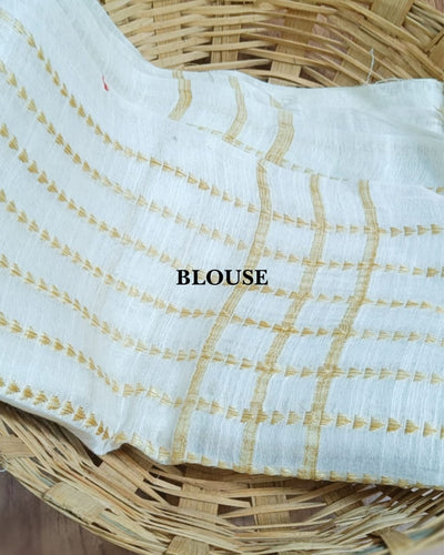 Buy Tussar Silk Saree – Floral Buti Embroidery | Silkmark
