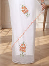 White Pure Kota Doria Saree Embroidered