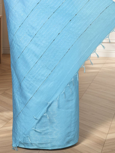 Kota Silk Saree Sequence Pallu & Zig-Zag Design