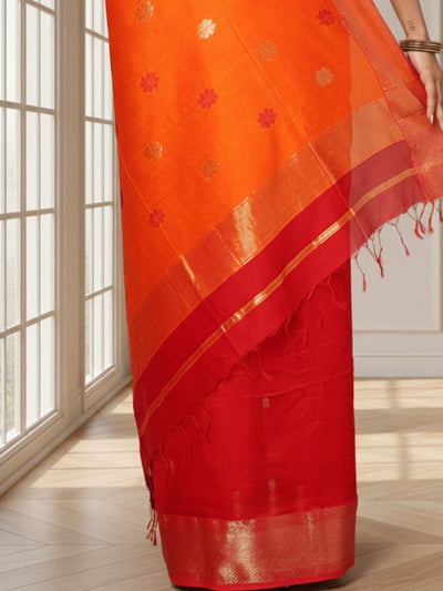 Gorgeous Maheshwari Silk Pure Handloom Saree Red