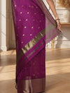Lively Maheshwari Pure Silk Butta Body Purple Saree
