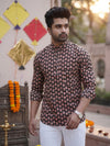 Indiehaat | Pure Cotton Blockprint Short Kurta Black