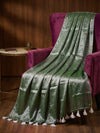 Indiehaat | Pure Mul Cotton Sequin Saree Green