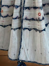 Indiehaat | Applique Kantha Pure Mul Cotton Dupatta White