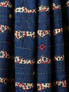 Indiehaat | Applique Kantha Pure Mul Cotton Dupatta Blue