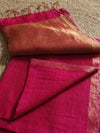 Indiehaat | Silkmark Pure Silk Handloom Saree Pink